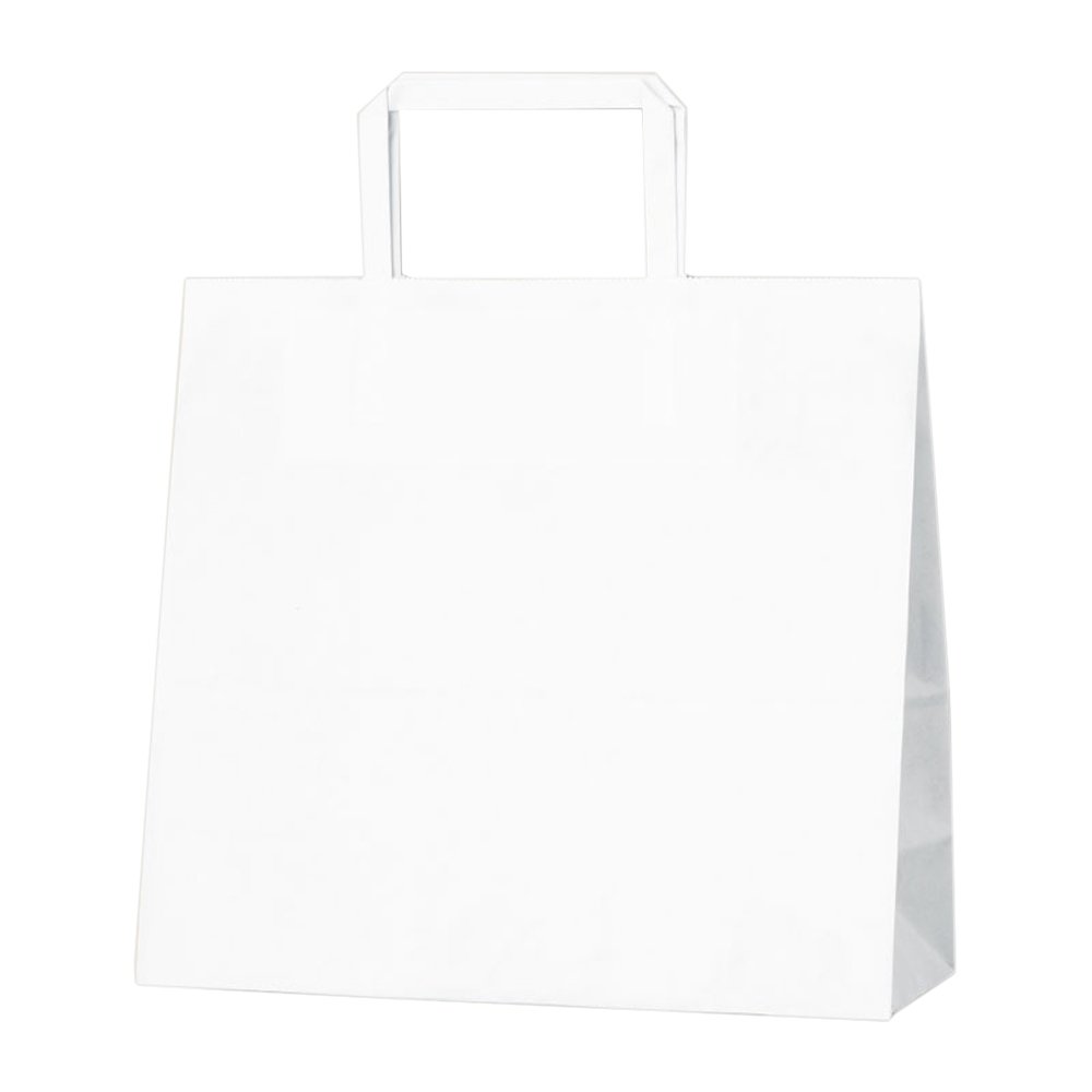 ヘイコー 手提 紙袋 平手紐 H25CB 26-1 シロ 26x10x24cm 50枚 の商品画像