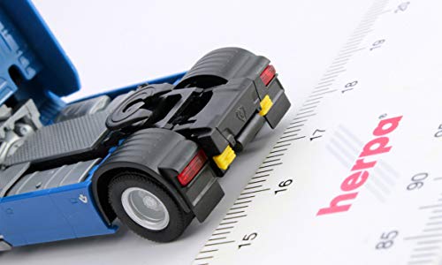 Herpa-307468-003-Scania-CS-V8-HD-Zugmaschine-enzianblau-LKW-zum-Basteln-und-Sammeln-rot-schwarz