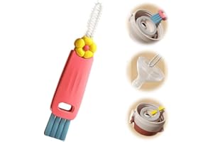 BYSKU 3 in 1 Cup Lid Cleaning Brush, 2024 New Multifunctional Portable Crevice Cleaning Brush Set for Baby Bottle Gap Tight Spaces, Rotatable Cleaning Brush Cup Lid Cleaner