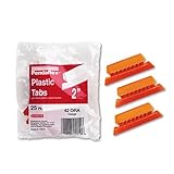 Pendaflex - Hanging File Folder Tabs, 1/5 Tab, Two Inch, Orange Tab/White Insert, 25/Pack 42-ORA (DMi PK