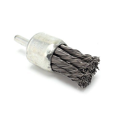 1" Wire Knot End Brush Stainless Steel with 1/4" Shank For Die Grinder Drill 2Pcs