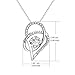YFN Sterling Silver I Love You to The Moon and Back Love Heart Pendant Necklace 18