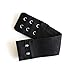 ZigZag Hair 5pcs Adjustable Elastic Band with Hooks for Wigs/Lace Closure/Lace Frontal Sewing Band Black 1.2inch width 9.5inch length (5pcs)