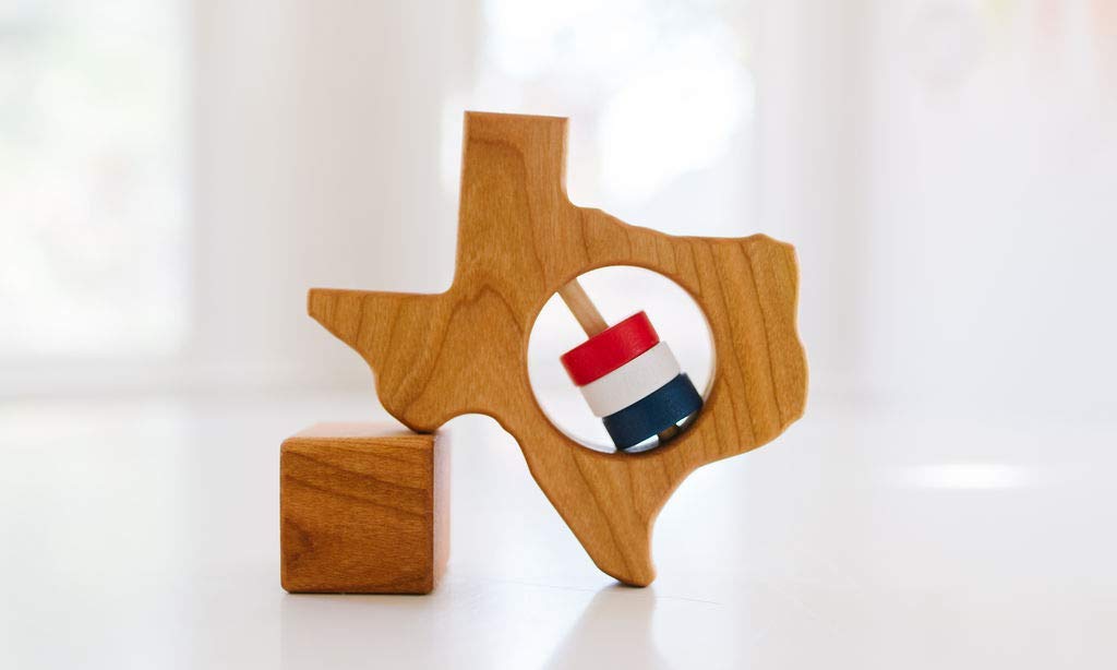 wooden baby rattle
