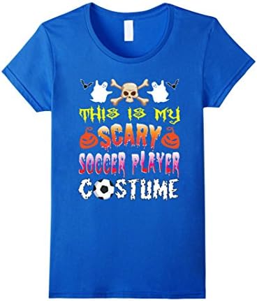 Womens This Is My Scary Soccer Player Costume For Halloween TShirt Medium Royal Blue