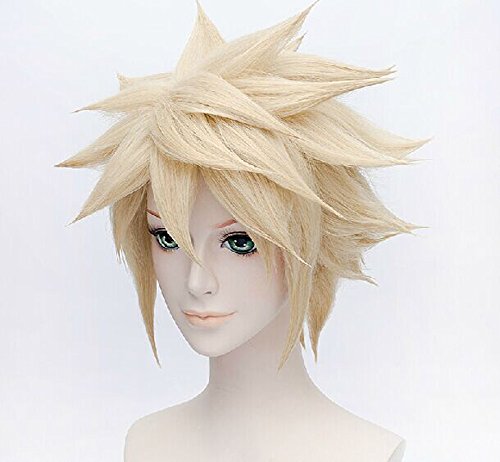 Happylifehere Game Layered Short Blonde Cosplay Costume Wig Halloween Hair (Unstyled) - Image 5
