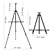 Easel Stand, Metal Adjustable Display Tripod Floor Easel Extend from 20.5” to 67” with Portable Bag for Painting Poster Whiteboard in Wedding School Office Black