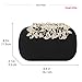 Fawziya Flower Purse With Rhinestones Velvet Clutch Evening Bags-Black