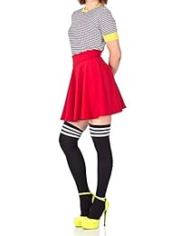 Minifalda corta de skate de Dani's Choice Fancy Retro High Waist A-line Flowing Full Flared Swing Circle Skater