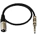 GLS Audio 2ft Patch Cable Cords - XLR Male to 1/4