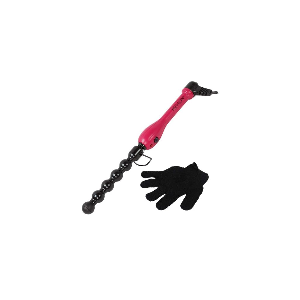 Revlon Salon High Heat Hair Curling Iron Ball Wand, Regular Bubble