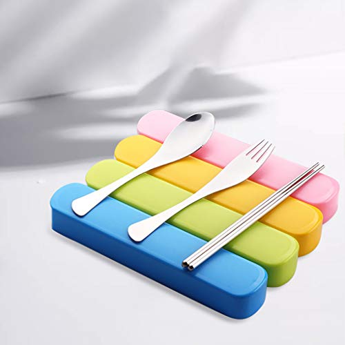 image for Kidirt, Travel Utensils With Case - 3PCS Upgraded Reusable Tableware S