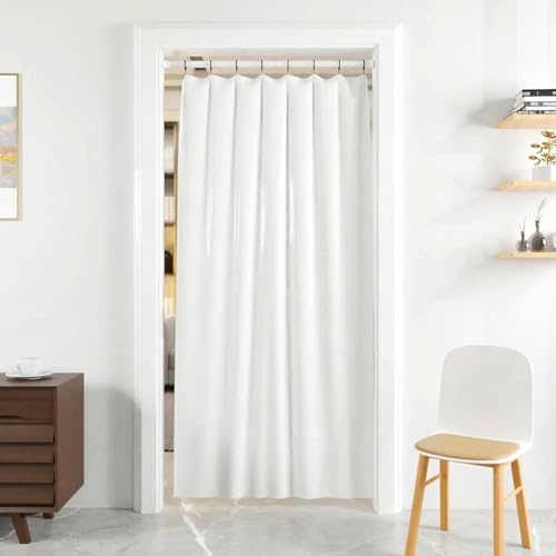 Tension Rod for Drill-Free Curtains Extendable Curtain Rod Tension Rod for Windows Shower White 67-90Cm