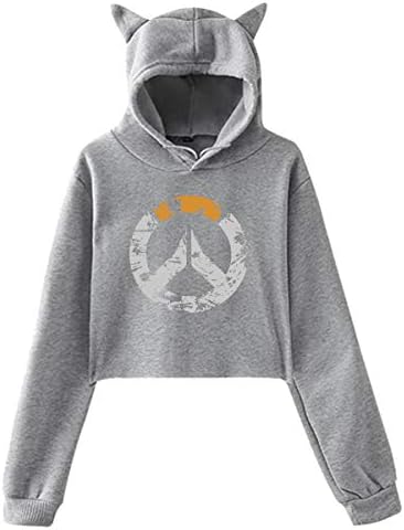 Overwatch - New Gaming 2016 Women Cat Ear Hoodie Sweater Long Sleeve Cute Hoodie Sweatshirt