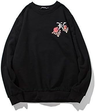ndsoo Printing round neck sweater Japanese winter, men's artistic woman clown face printing T-shirt Sweater XL,black,3XL