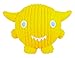 HuggleHounds Extremely Durable Lemondrop Kid and Squeaky Ruff-Tex Monstah Toy, Small, Yellow