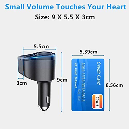 USB Car Cigarette Lighter Charger, PD3.0 Rapid Car Charger USB C Car Charger for iPhone 17/Air/16/15 Pro Max, iPad, Samsung Galaxy S25 S24, Huawei