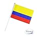 TSMD Colombia Stick Flag, 50 Pack Hand Held Small Colombian National Flags On Stick,International World Country Stick Flags Banners,Party Decorations for World Cup,Sports Clubs,Festival Events