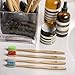 Natural Bamboo Toothbrushes with Soft Nylon Bristles, Bamboo Toothbrush Pack of 8 by Lali Bambù