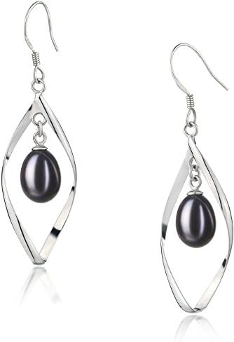 Sandy 7-8mm AA - Drop Quality Freshwater 925 Sterling Silver Cultured Pearl Earring Pair For Women