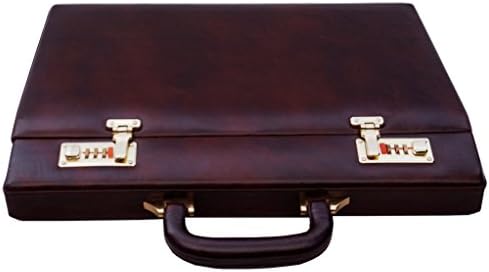 Premium Lamborgini Leather Attache Briefcase Dual combination Locks - ClubbCart