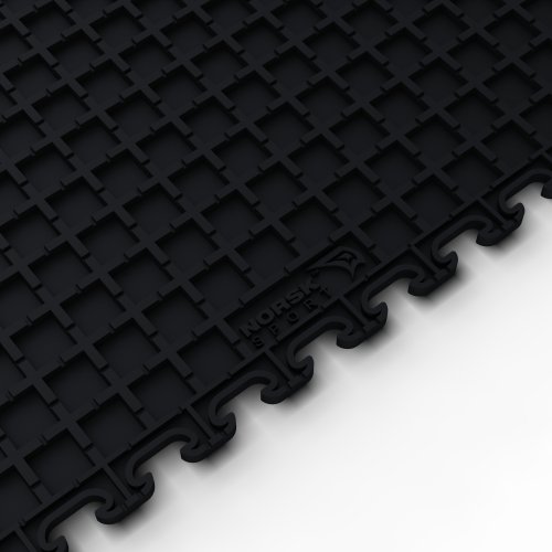 Norsk NSMPRD6BLK Raised Diamond Multi-Purpose PVC Flooring, Black, 6-Pack