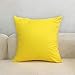 Thmyo 4-Pack 100% Cotton Comfortable Solid Decorative Throw Pillow Cases Square Cushion Covers Sublimation Blank DIY Throw Pillowcase (Only Pillow Covers No Inserts)(18x18 inch/45x45cm,Yellow)