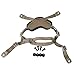 CRUSHUNT Helmet Chin Strap for Fast/MICH/IBH Kevlar Bump Tactical Helmets, X-Nape Suspension System with Bolts and Screws Dark Earth