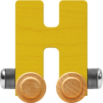 Maple Landmark NameTrains Bright Letter Car H - Made in USA (Yellow)