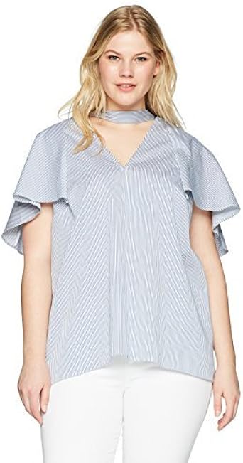 plus size ruffle blouse