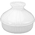 Aladdin Opal White Decorative Molded Glass Oil Lamp Shade 10 inch