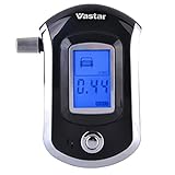 Vastar AD555 Professional Breathalyzer with Semi-conductor Sensor and LCD Display Digital Breath Alcohol Tester with 10 Mouthpieces Fit