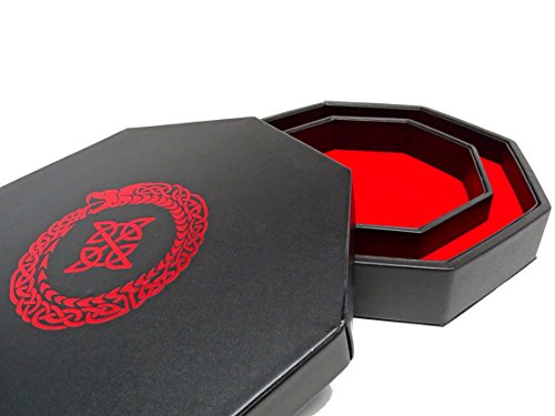 Easy Roller Dice Co 8 Inch Dice Tray With Lid And Dice Staging Area Ouroboros Design