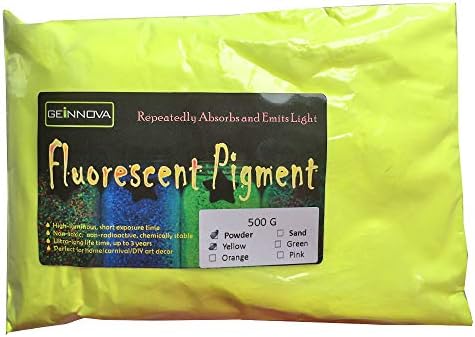 500 g Fluorescent Powder Glow in Dark Party Wall Decor Luminous Graffiti Pigment (Yellow)