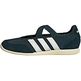 adidas Women's Barreda Mary Jane Sneakers | Ballerina-Style Shoes, Low-Profile, T-Toe, Elastic Closure, Leather Upper, Rubber Outsole, Regular Fit, For Everyday Wear