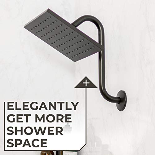 12 Inch Shower Head Extension Arm by JSJacksonSupplies S Shaped Design