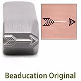 Beaducation Arrow Metal Design Stamp, 11.5mm Large Classic Basic Style Punch Stamping Tool Hand Stamped DIY Jewelry Crafts Original Metal Design Stamps