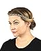Lux Accessories Seed Bead & Rhinstone Stretch Fit Beaded Headband Head Piece