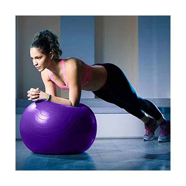 HKBTCH-Pilates-Ball-65cm-Extra-Thick-Anti-Burst-Exercise-Ball-With-Air-Pump-Non-Slip-Stability-Balance-Gym-Ball-For-Yoga-Pilates-Fitness-Pregnancy Pilates Ball, 65cm Extra Thick Anti-Burst Exercise Ball With Air Pump, Non-Slip Stability Balance Gym Ball For Yoga…