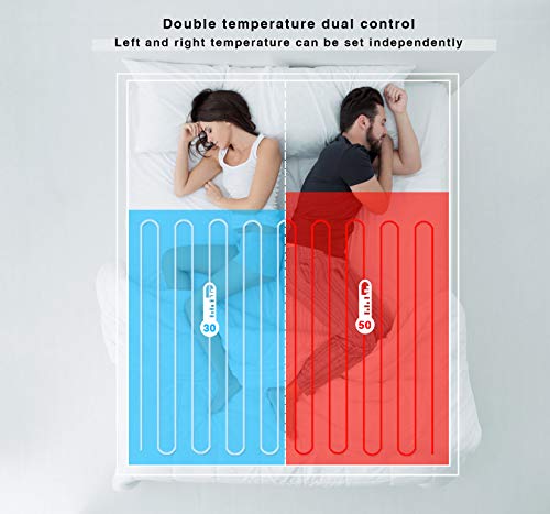 image for MARQUESS Electric Blanket Microplush Sherpa and Reversible Flannel Was