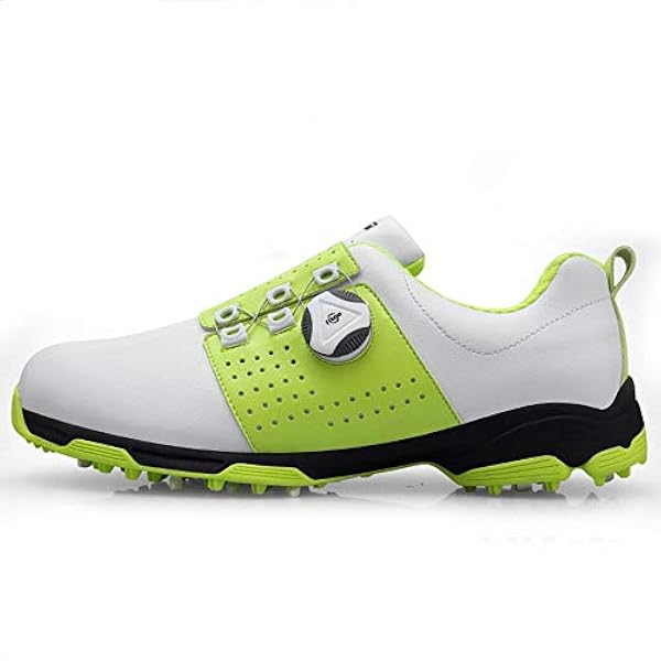 メンズ シューズ 快適 メンズスニーカー夏用防水靴スピン靴ひもゴルフシューズ