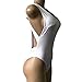 MOLFROA Women's Sexy U-collar Sleeveless Backless Stretch Bottoming Vest Bodysuit Rompers (S,White)
