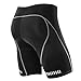 Men’s Cycling Shorts with 3D Pad - 8 Panels Anatomic, Jet Black with Classic Design (XL, Black)