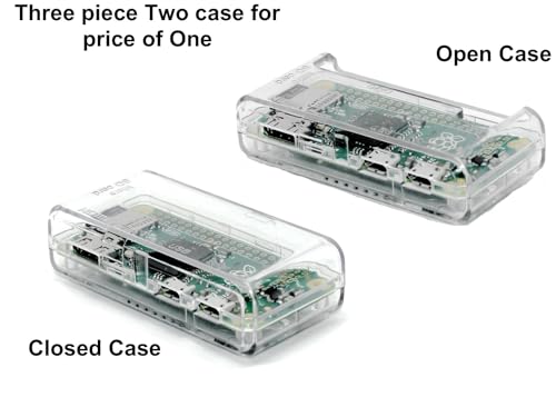 SB Premium Clear Case for Raspberry Pi Zero and Raspberry Pi Zero W Open Closed 2 in 1 Access to All Ports