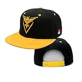 Baseball Cap Hats Pokemon Go Team Instinct Valor Mystic Premium Quality Stitches Snapback (Team Instinct Yellow Snapback)