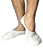 No Show Socks For Men 3pk Quality Cotton Lge Heel Grip Non Slip White, Small