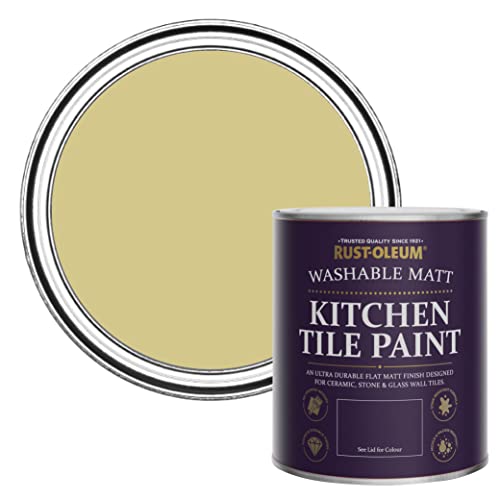 Rust-Oleum Green water resistant Kitchen Tile Paint in Matt Finish - Wasabi 750ml