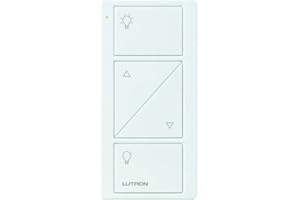 Lutron Pico Remote for Caseta Smart Dimmer Switch, 2-Button Control with Raise and Lower, For Table Top or Wallmount Use, PJ2-2BRL-GWH-L01, White