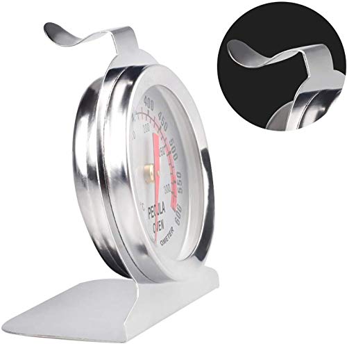 Oven Thermometer 50-300°C/100-600°F, Oven Grill Fry Chef Smoker Analog Thermometer Instant Read Stainless Steel Kitchen Cooking Thermometer