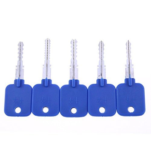 Loboo Idea 5pcs Lock Repairing Tools Locksmith Try-Out Keys Set for Cross Lock, Lockpick Tool Kit for Beginner and Pro Locksmiths